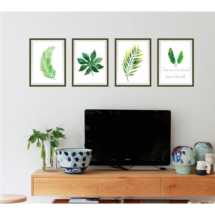 Decal trang tri 4 khung Cỏ sang trọng