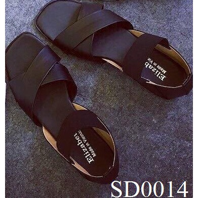 Giày sandal quai chéo gót thun mys
