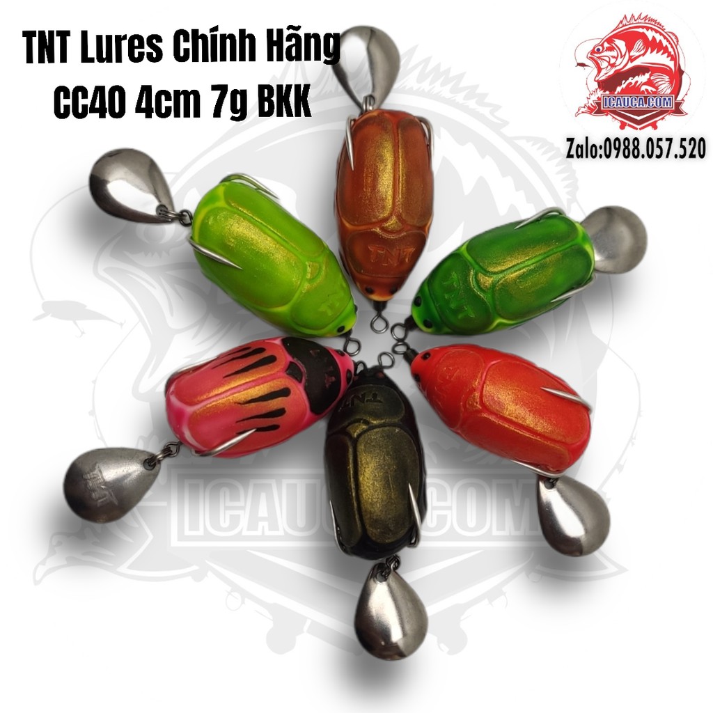 CC40 4cm 7g TNT Lures chính hãng mồi lure nhai hơi câu cá lóc cao cấp ICAUCA