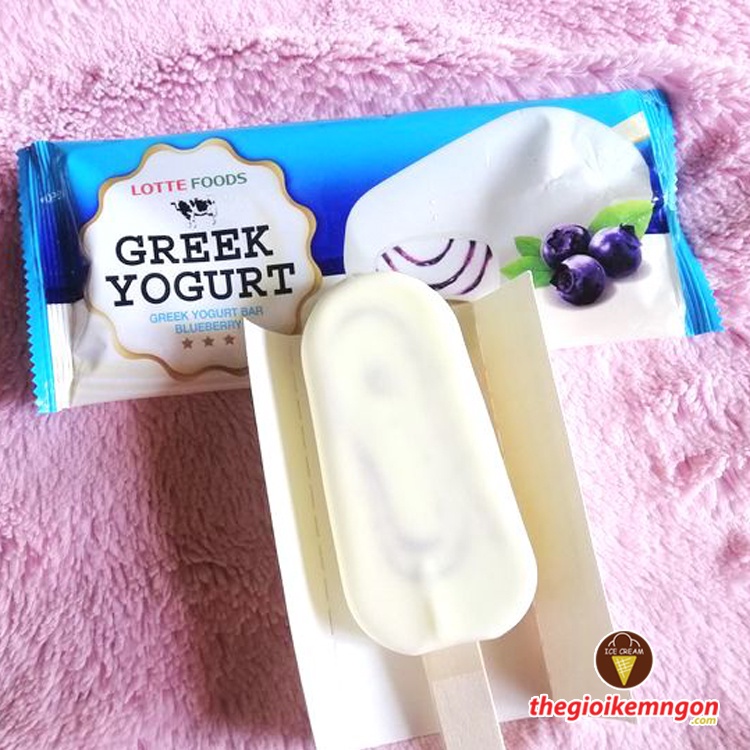 Kem sữa chua Hy Lạp việt quất Lotte Greek Yogurt Blueberry Hàn Quốc 85ML