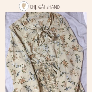 Váy hoa mùa thu dài ulzzang