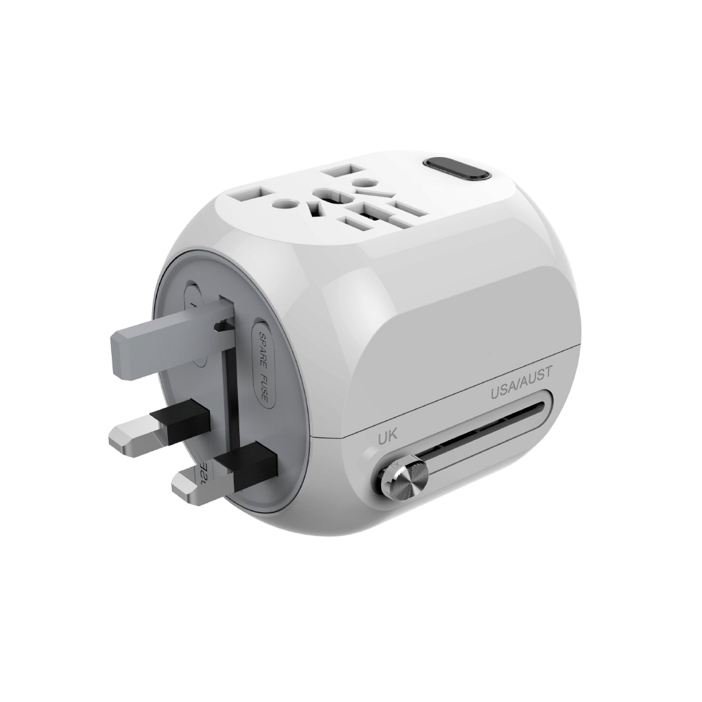 Worldwide Universal Travel Adapter Plugs Sockets Converter EU/UK/US/AUS Plug with USB Type C AC Power Charger Adapter