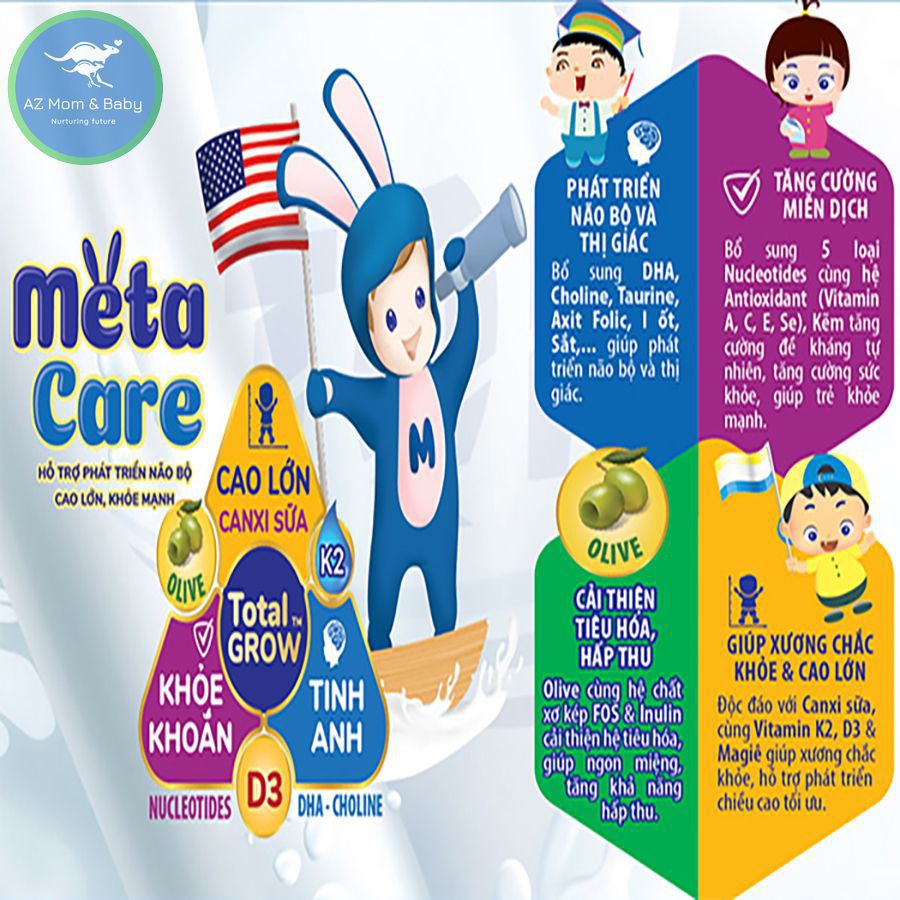 Sữa bột Nutricare Metacare 4 - phát triển toàn diện cho trẻ (900g)