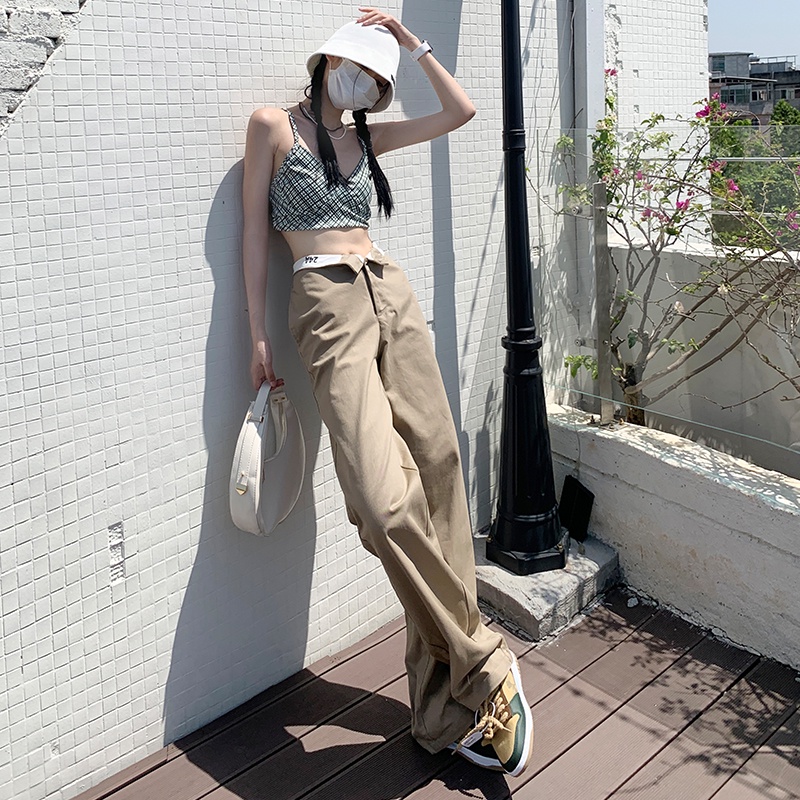 Quần Jean Nữ Lưng Cao Có Túi Màu Sắc Đơn Giản