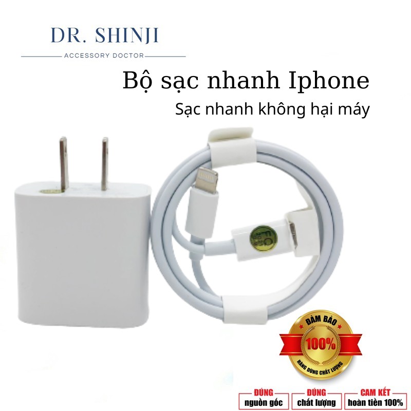 Bộ Sạc Nhanh iPhone 18W Công Nghệ PD-Sử Dụng Cho iPhone 11/11Pro/11 Pro Max / 8/8 Plus / X/Xs /Xs Max Bảo hành 12 Tháng