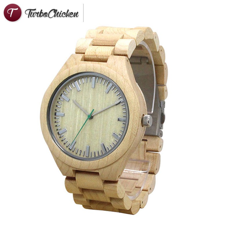 #Đồng hồ đeo tay# Simple Fashion Nature Wood Watch Analog Sport Bamboo  Genuine For Men Women  Wooden Bamboo watch