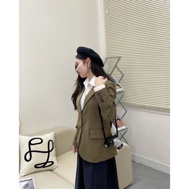 LITA BLAZER - áo blazer trẻ trung thanh lịch màu rêu