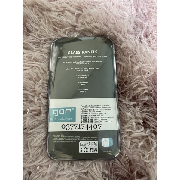 Bộ 2 kính cường lực Gor cho Samsung S21 FE trong suốt vát cạnh cảm ứng siêu mượt ( Full Box )