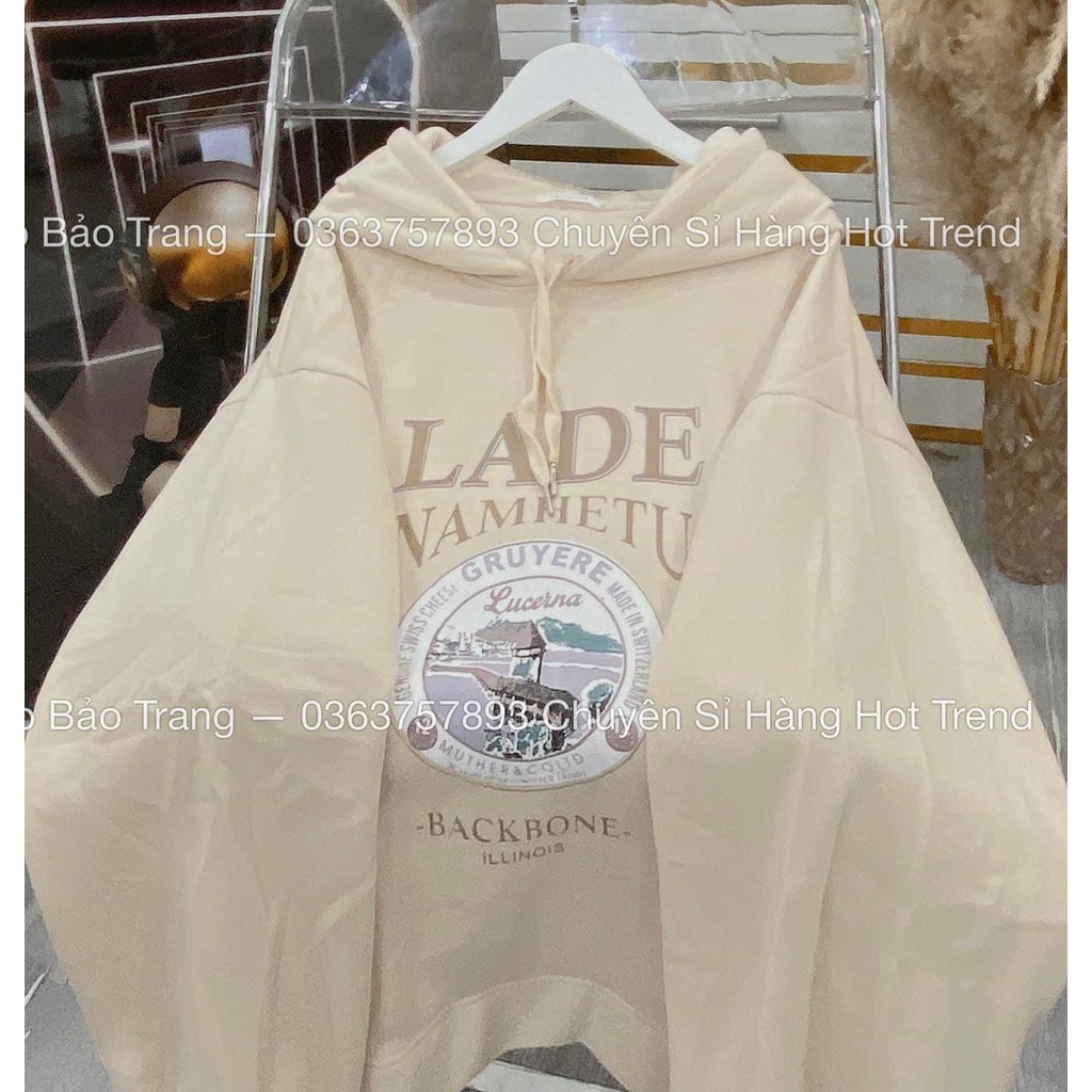 Áo Nỉ Hoodie Mũ 2 Lớp LADE Form To Rộng Unisex Nam Nữ Kiểu Dáng Ulzzang Hàn Quốc