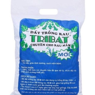 {5kg} Đất sạch trồng rau đất trồng rau mầm TRIBAT 10dm3 (khoảng 5kg)
