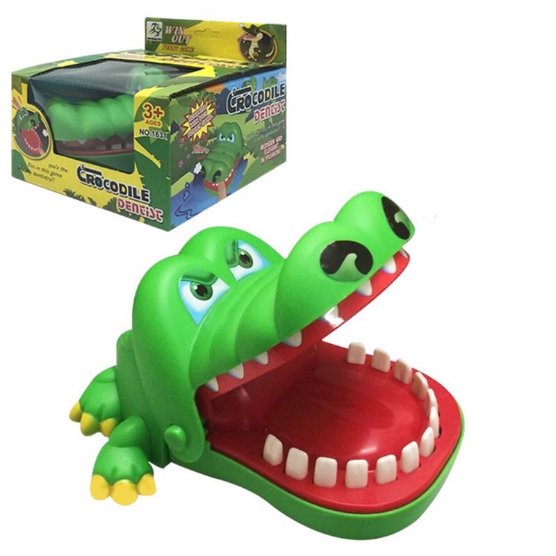 Đồ chơi cá sấu cắn tay , Đồ chơi khám răng cá sấu cắn tay loại to cho bé tăng cường phản xạ, tập trung thiết kế bền đẹp