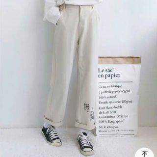 Quần ống suông ulzzang họa tiết cô gái