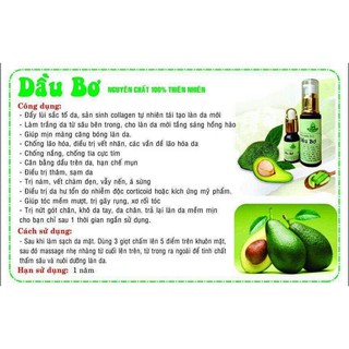 DẦU BƠ NGUYÊN CHẤT