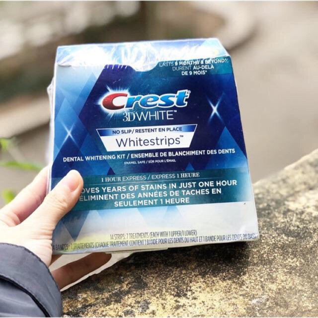 [Full box_kèm bill] miếng dán trắng răng Crest _ 1 Hour cấp tốc / Gentle routine