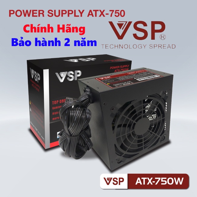 Nguồn máy tính VSP 750w - chính hãng VSP bảo hành 2 năm