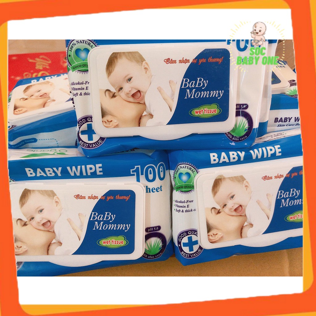 Khăn Ướt Baby Mommy 100 Tờ Cho Bé
