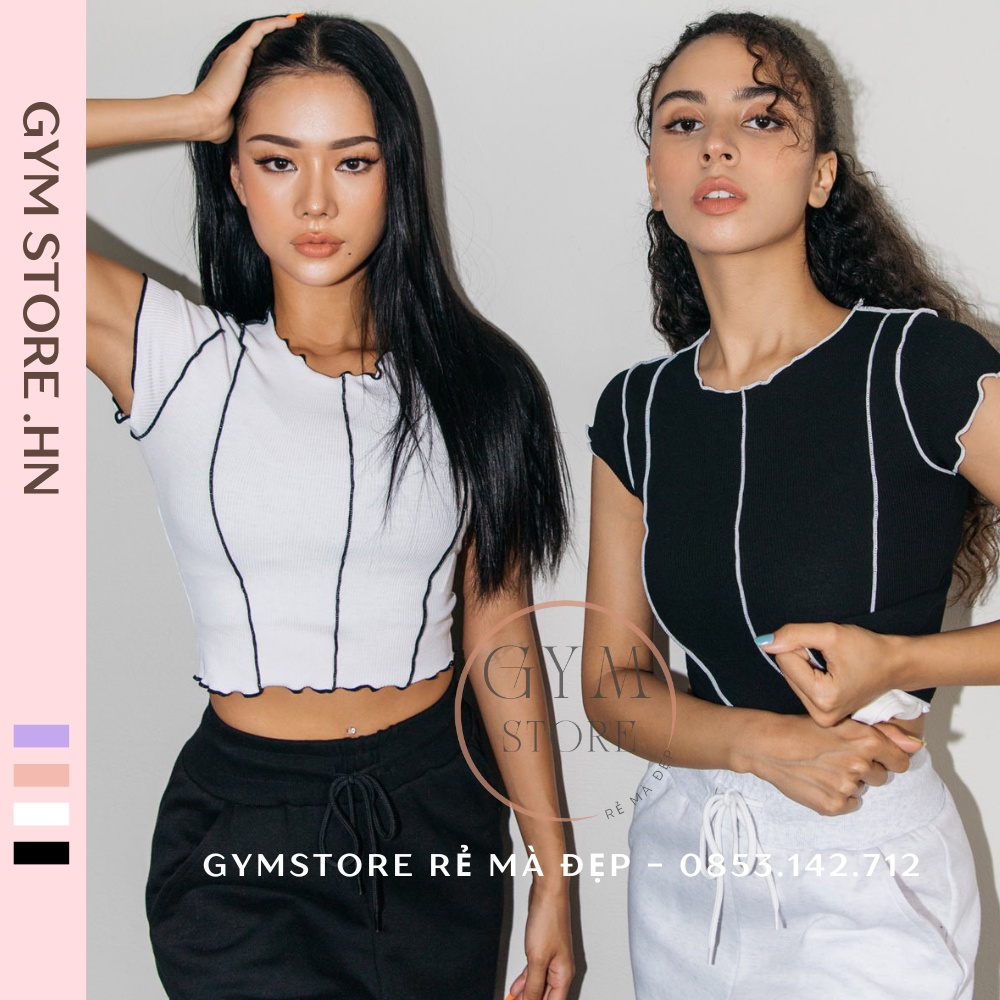 Áo Thun Tập Gym Tập Yoga Nữ 089 Dáng Croptop Ôm Body, Vải Thông Thoáng Co Giãn Hút Mồ Hôi 𝐆𝐘𝐌𝐒𝐓𝐎𝐑𝐄