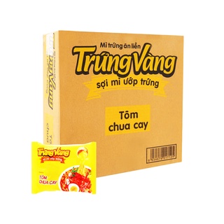 Thùng 30 gói mì Trứng Vàng tôm chua cay 65g