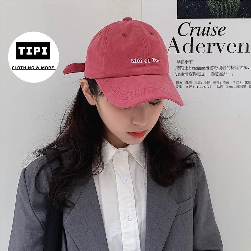 Mũ lưỡi trai ulzzang cao cấp thêu chữ Moi Et Toi