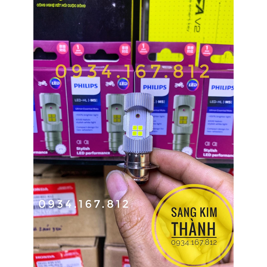 Đèn Pha Led Xe Máy PHILIPS Chính Hãng Chân M5