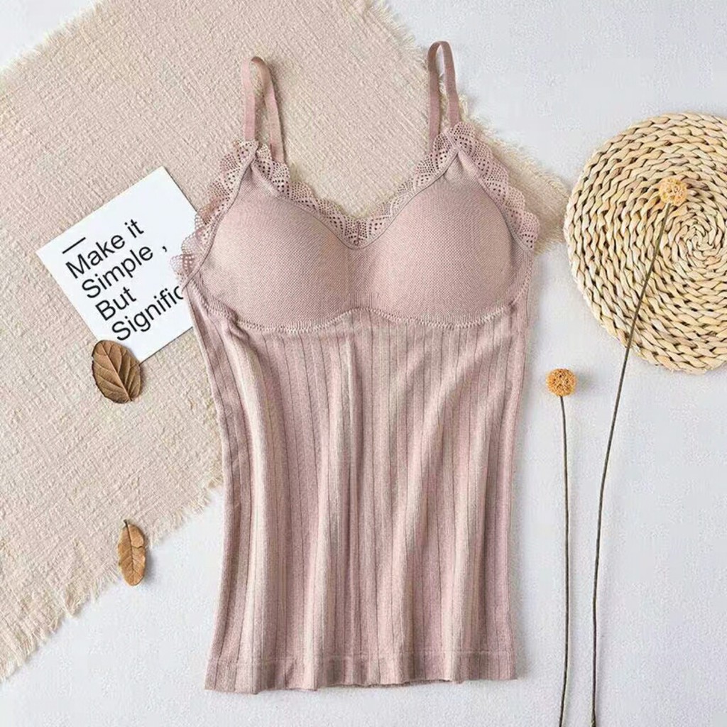 Áo giữ nhiệt len tăm hai dây có quai điều chỉnh mặc siêu xinh | BigBuy360 - bigbuy360.vn