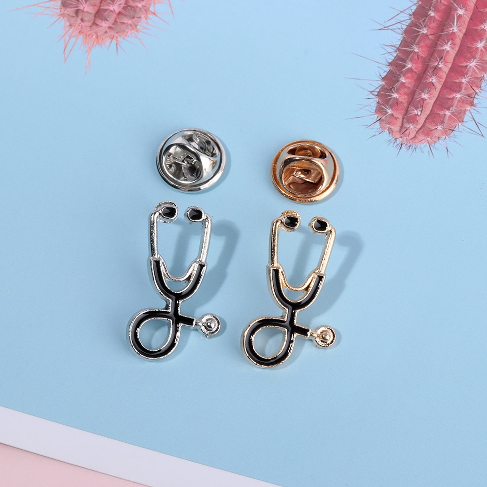 CLEVER Cute Doctor Stethoscope Brooch