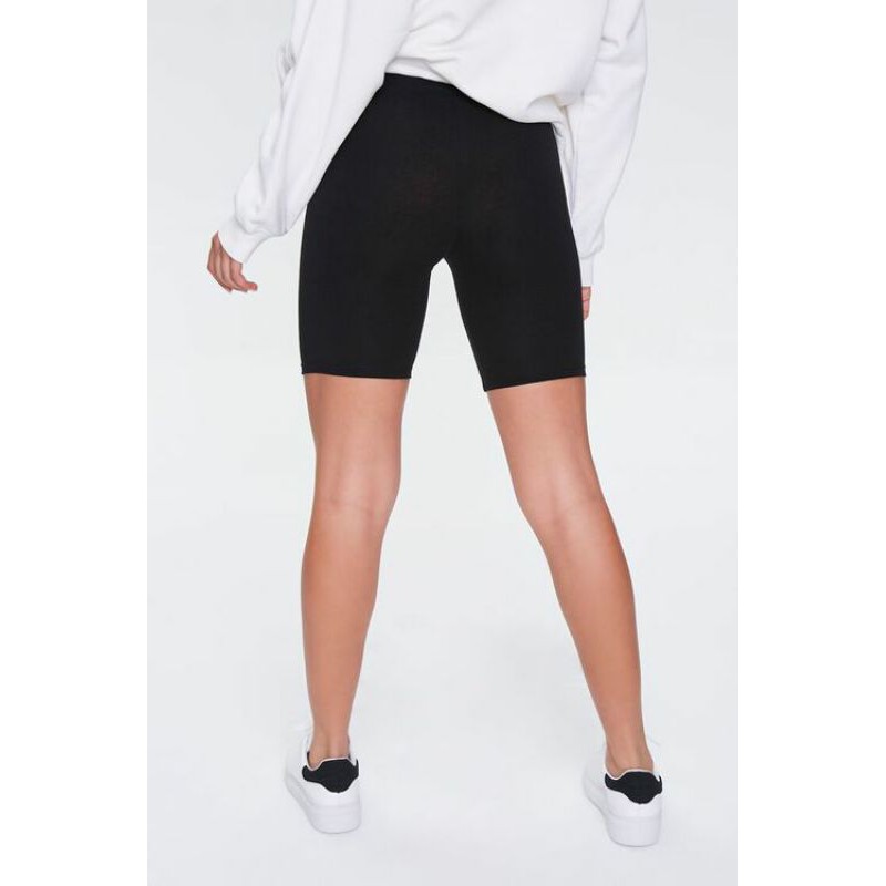 Basic Cotton Biker Shorts black
