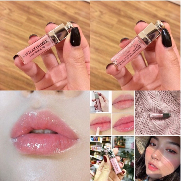 Son Dưỡng Môi Dior Mini Addict Lip Glow 2ml, Son Dior Mini 001 Chính Hãng Giúp Dưỡng Hồng Môi Hào Căng Bóng