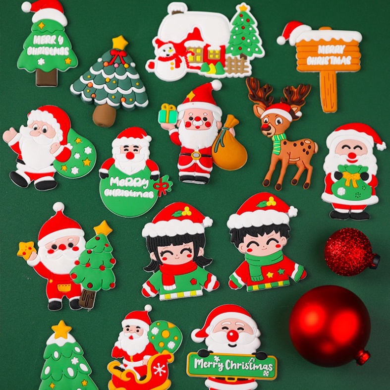 đồ trang trí giáng sinh [FREESHIP] que cắm ông già noel silicon siêu đẹp