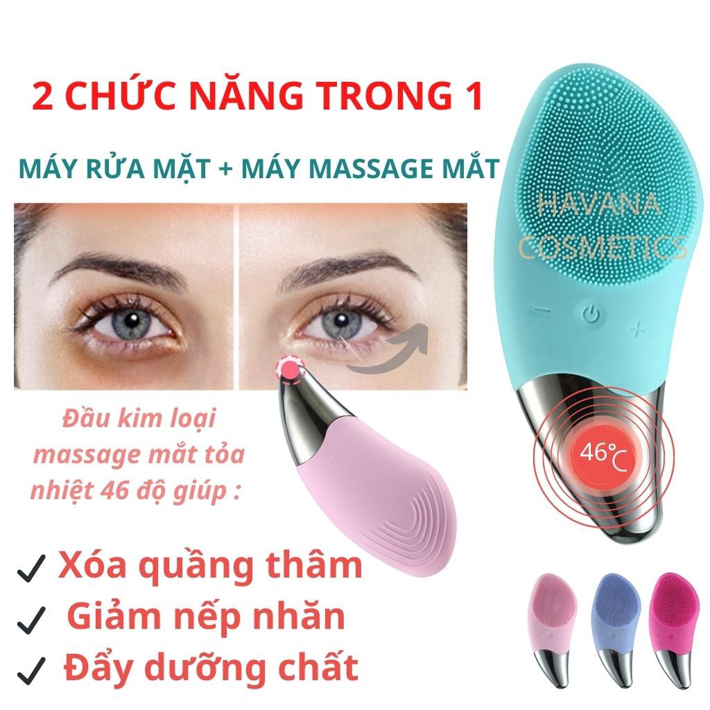 Máy rửa mặt Sonic Facial massage cầm tay mini chính hãng bảo hàng 1 đổi 1 - shop havana