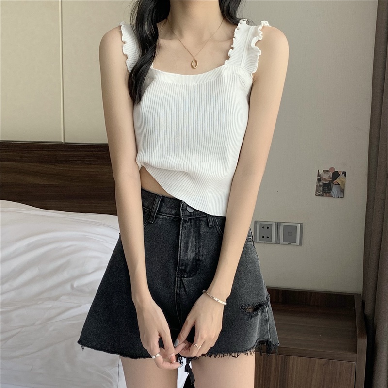 Áo hai dây DUNEA phối ren kiểu dáng quyến rũ cho nữ