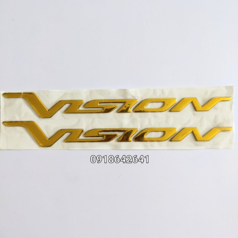Bộ tem chữ Vision đời đầu nhựa dẻo cao cấp ( chữ to)