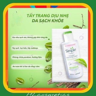 Nước tẩy trang simple chính hãng 200ml