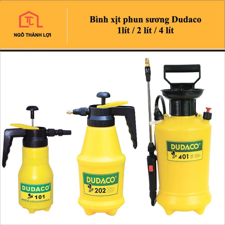 Bình xịt tưới cây phun sương, bình xịt Dudaco 1 lít, 2 lít, 4 lít