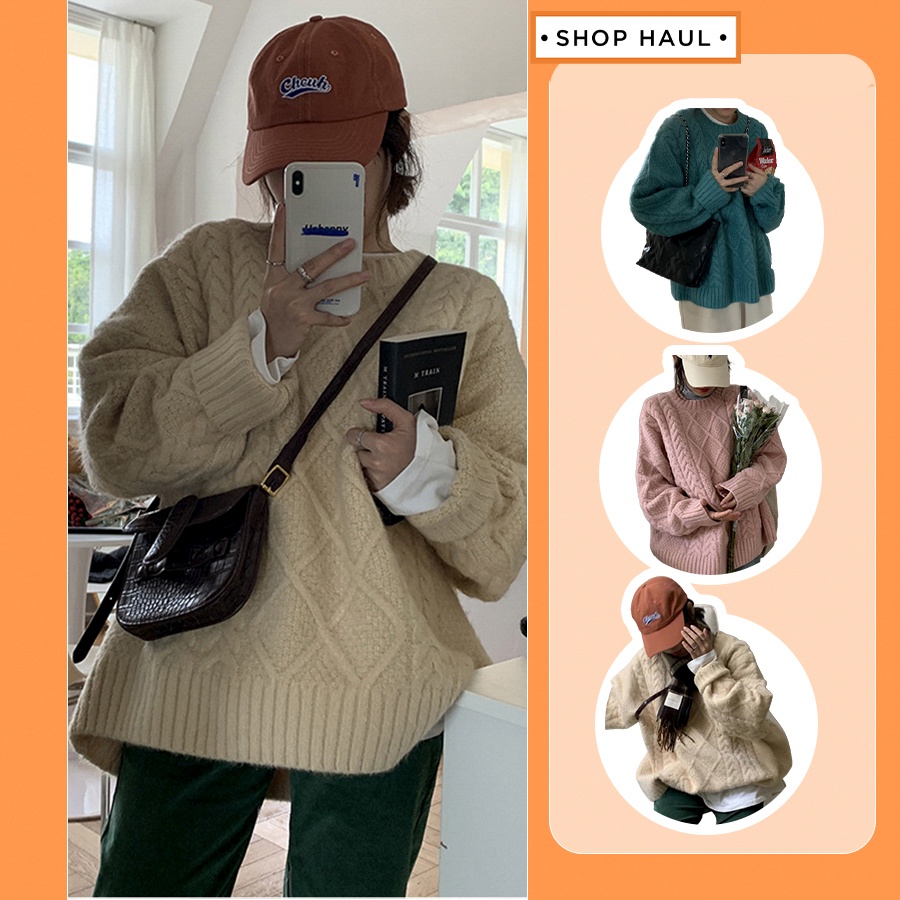 Áo len cổ tròn cho nữ Shop Haul - AL-G01