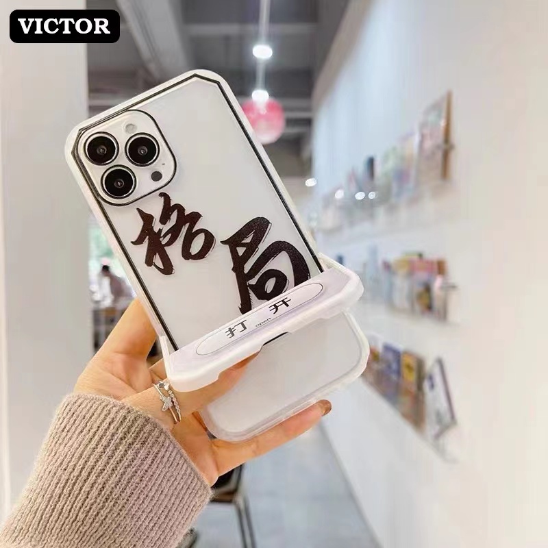 Ốp Điện Thoại TPU Silicon Mềm Trong Suốt Có Giá Đỡ Thời Trang Cho iPhone 13 13pro 12promax SE2020 11 Pro MAX 6S 7 8 Plus X XS XR