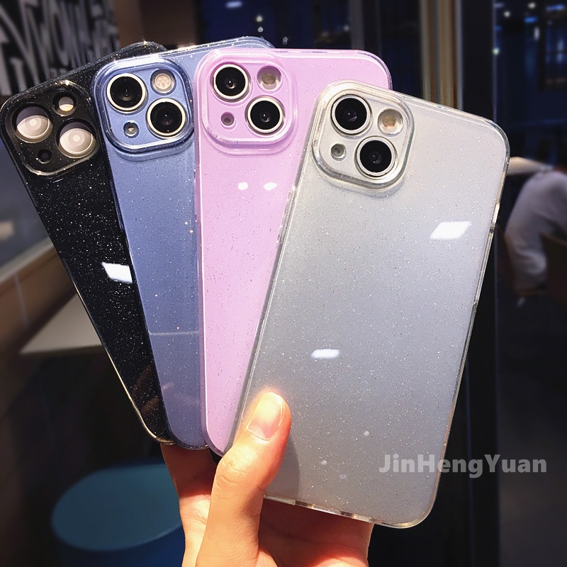 Ốp Điện Thoại Silicon TPU Mềm Lấp Lánh Chống Sốc Chống Rơi Cho IPhone 13 12 11 Pro Max X Xs Max Xr