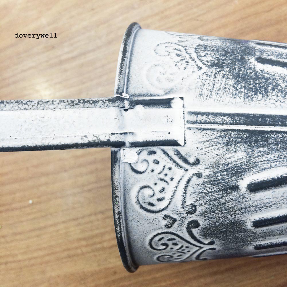 Chậu Hoa Khô Bằng Sắt Có Móc Treo Ban Công Phong Cách Vintage