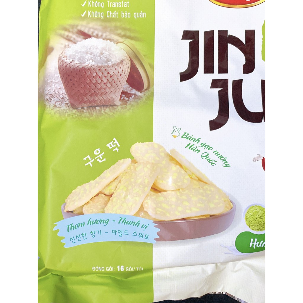 Bánh gạo JinJu vị cốm sữa (16 gói bánh nhỏ)