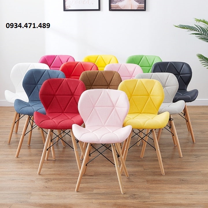 Ghế da bàn ăn hoặc ngồi cafe bọc da mềm chân gỗ đan chéo chắc chắn BGN047