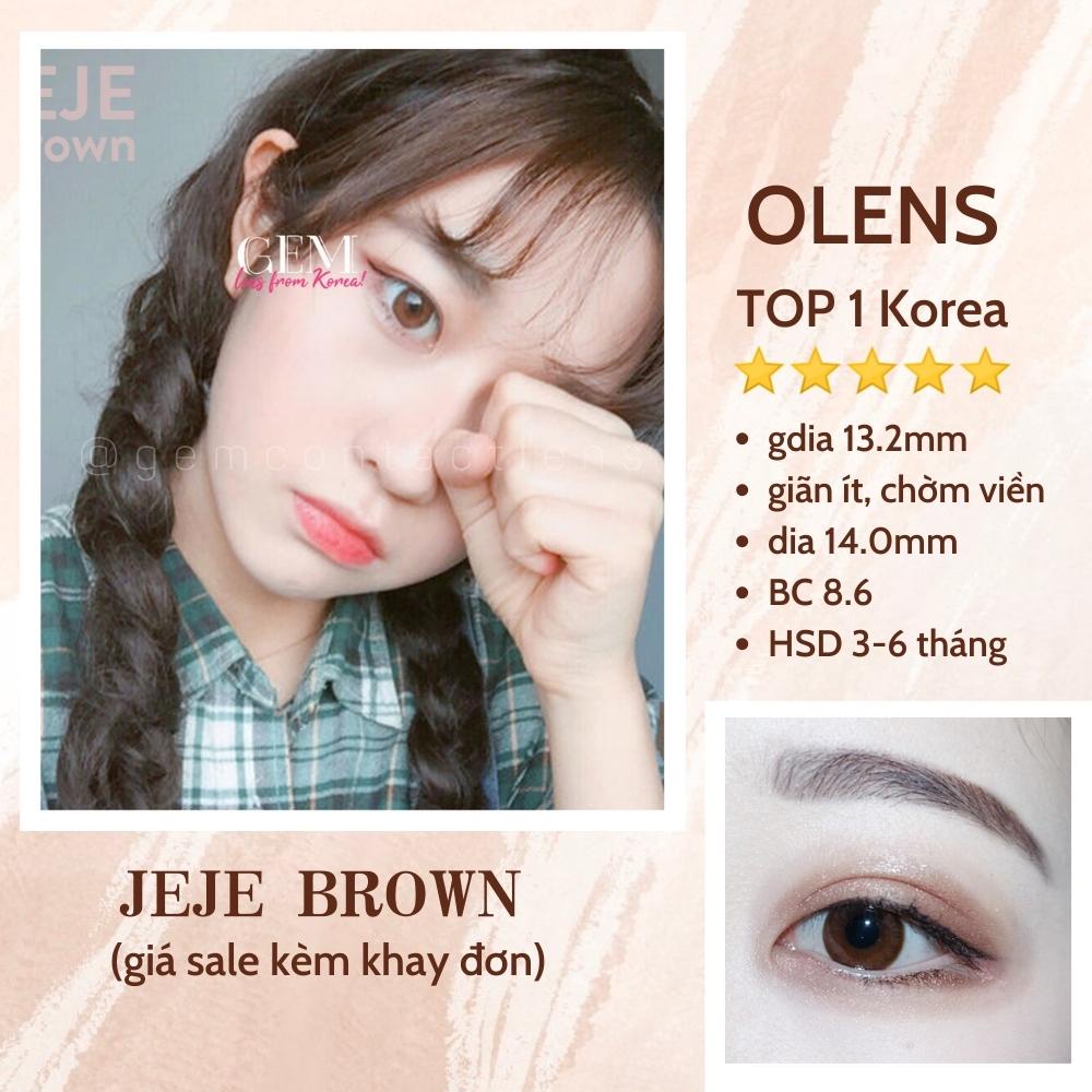 Lens Nâu Áp Tròng Giãn Nhẹ JEJE BROWN - OLENS -HSD 6 THÁNG - MàuTự Nhiên Ẩm Cao Phù Hợp Mắt Nhạy Cảm