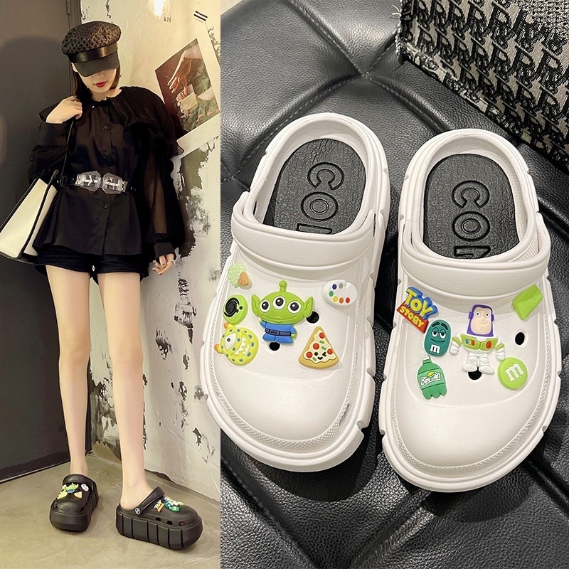 Dép Sục Croc TẶNG KÈM 12 STICKERS  kèm clip thật