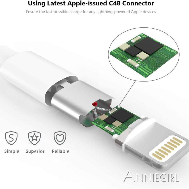 Dây cáp sạc USB Lightning chứng nhận MFi cho Iphone 11/11 Pro/11 Max/X/Xs Max/Xr/8+/7/6/Se Ipad/Ipad Air/Mini 5/4/3/2