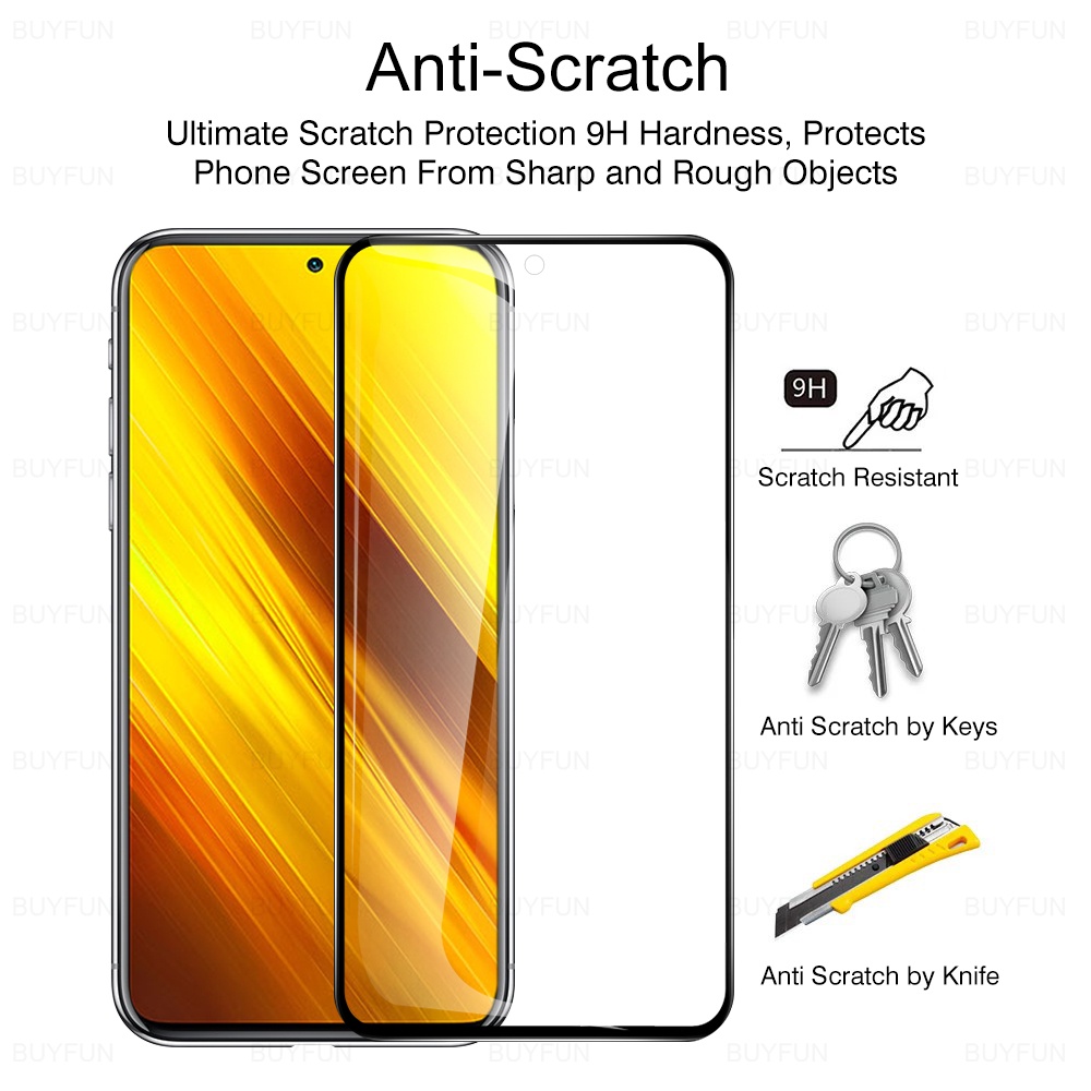 2 Kính Cường Lực Bảo Vệ Toàn Màn Hình Cho Xiaomi Poco X3 Nfc Mi Poco X 3 Pro Pocox3 Poko X3Nfc X3Pro