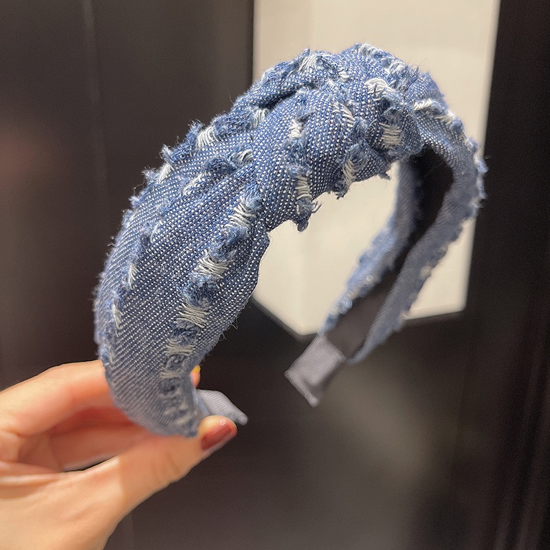 1 Băng Đô Denim Thắt Nút Thể Thao Thời Trang Mùa Hè Cho Nữ