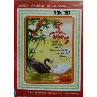 Tranh thêu chữ thập Vợ chồng 222636