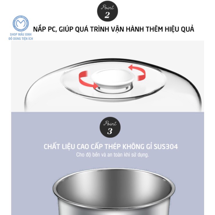 Máy Làm Sữa Chua Lock & Lock Yogurt Maker 1L, 220V, 50Hz, 15W - Màu trắng EJY211 – Hàng Chính Hãng SHOPMAUXINH