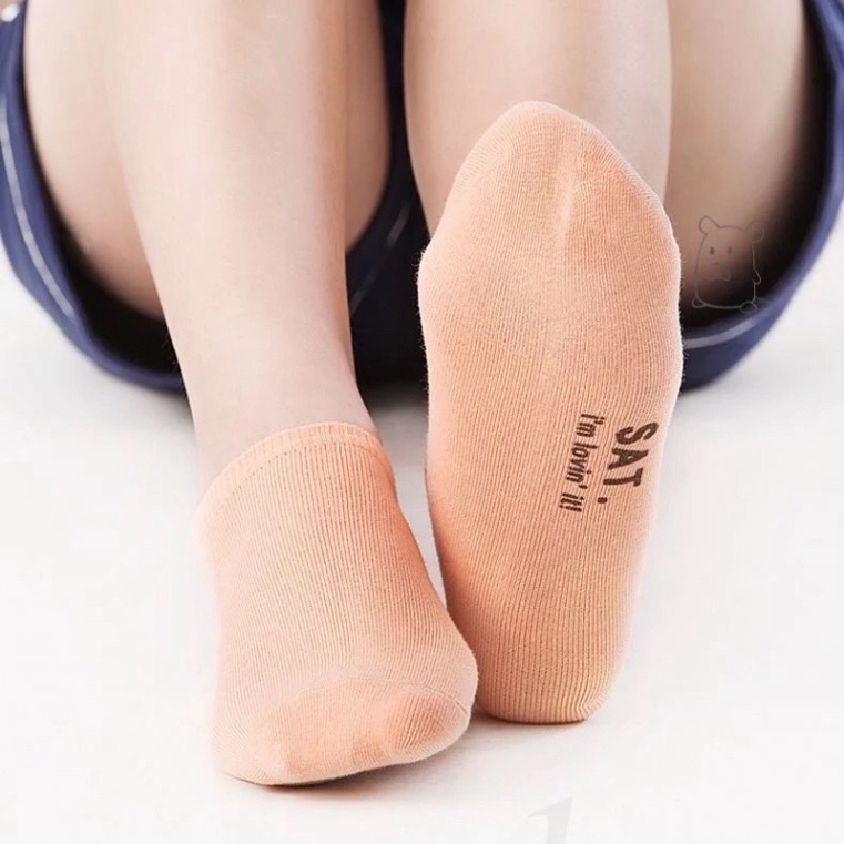 Tất Tuần Nữ Cổ Ngắn Set 7 Đôi 7 Màu Dễ Thương Chất Liệu Cotton
