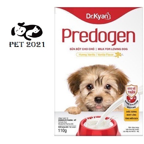 Sữa bột Dr.kyan Predogen  cho chó bầu, chó con bổ sung khoáng vitamin canxi dinh dưỡng - hộp giấy 110gr
