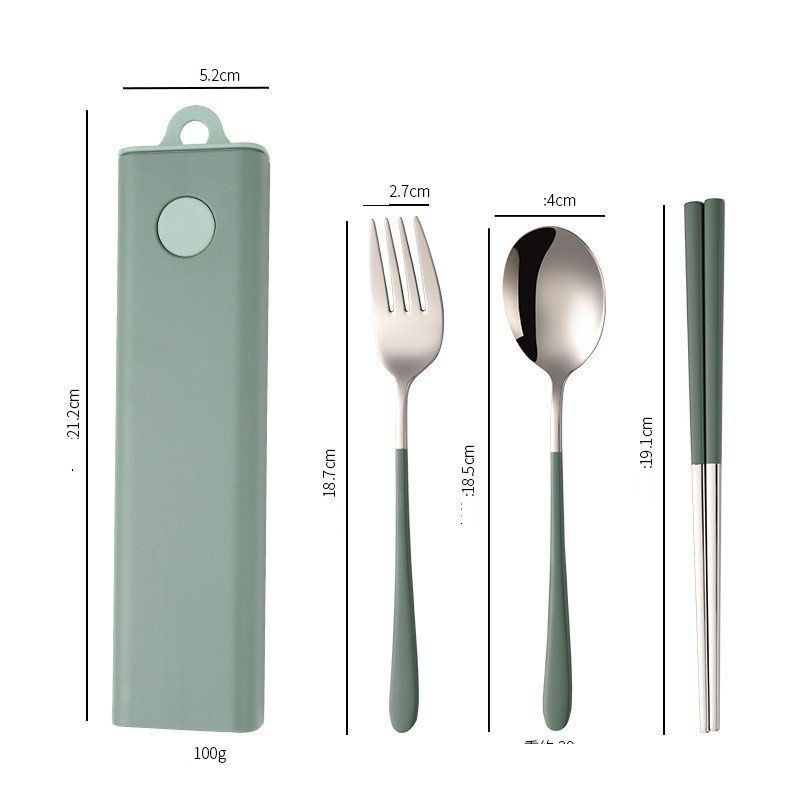 Bộ đũa, thìa, dĩa HÀNG CAO CẤP làm bằng Inox 304 kháng khuẩn, chịu nhiệt